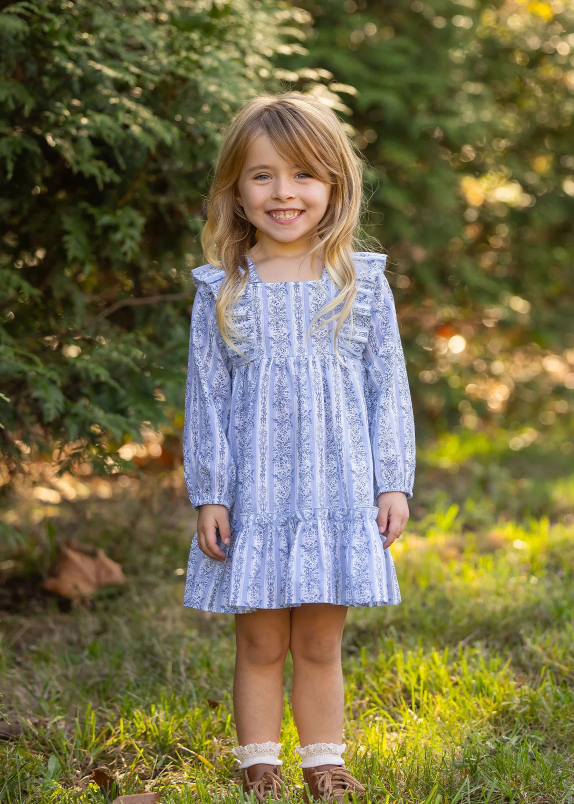 Baby girl pastel blue dress for family photos