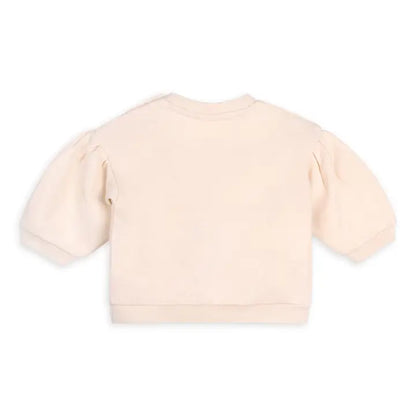 Organic Floral Baby Sweatshirt & Legging Outfit – Cream Puff | Olive Sprout Kids