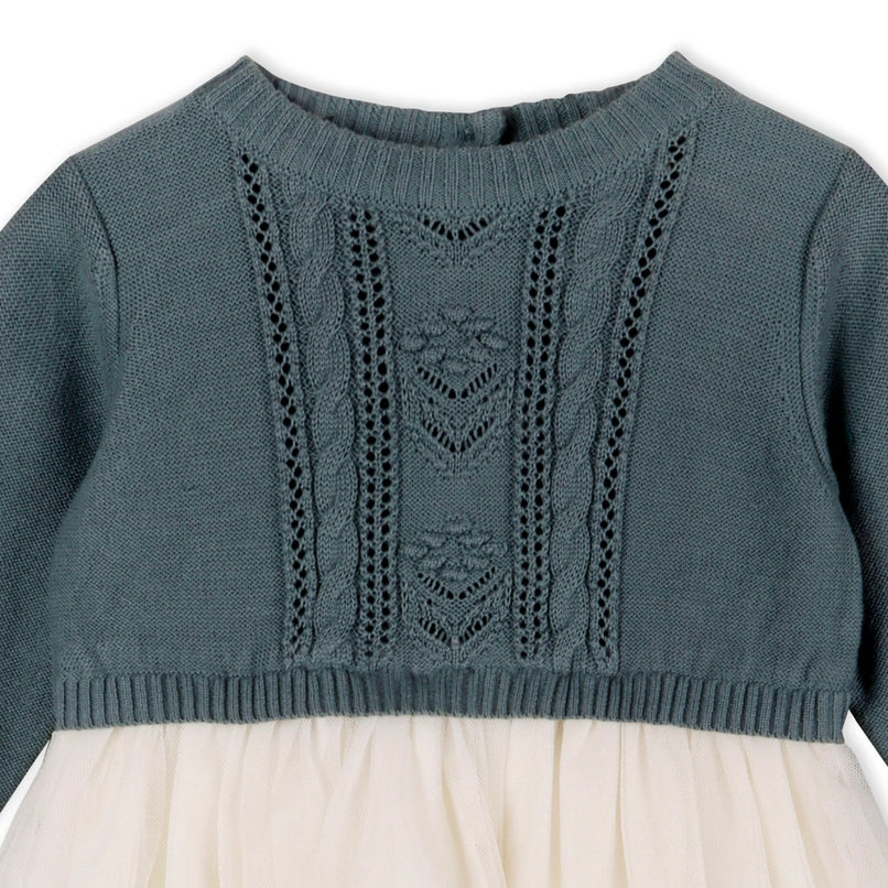 The Amanda Sweater Dress | Teal Blue