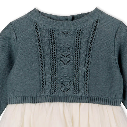 The Amanda Sweater Dress | Teal Blue