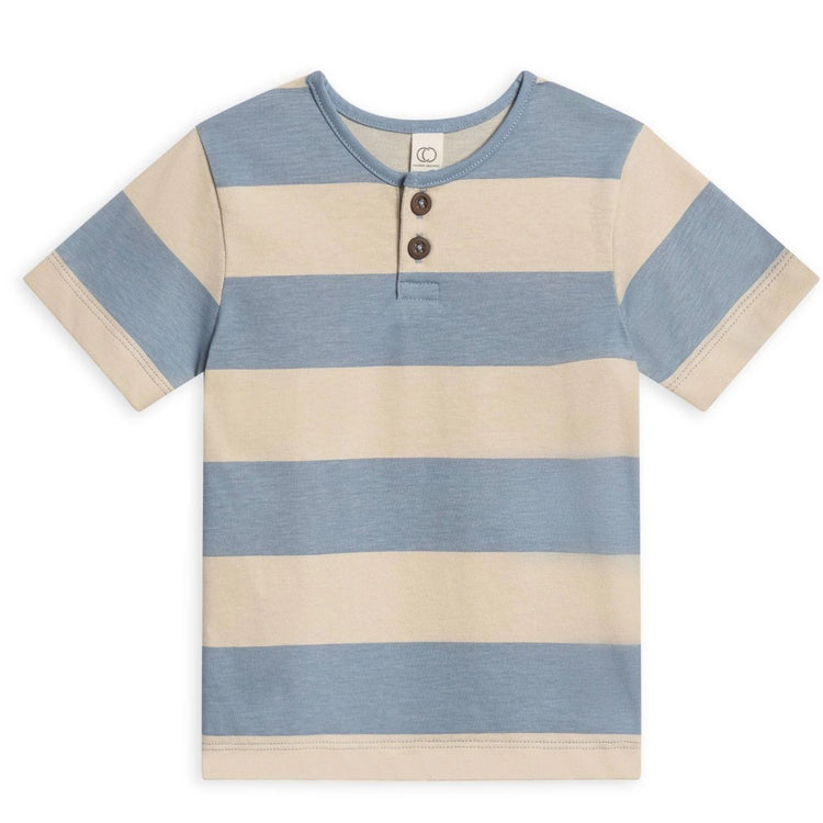 
                    
                      Reef Henley & Dane Shorts Set, short sleeve henley with wooden buttons and elastic-waist shorts with pockets in soft organic cotton toddler boys
                    
                  