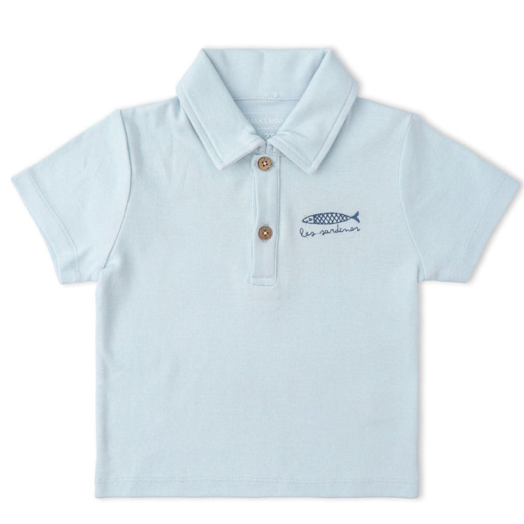Les Sardines Polo Shirt and Short Set (Organic Cotton) set for toddler boys and baby boys summer