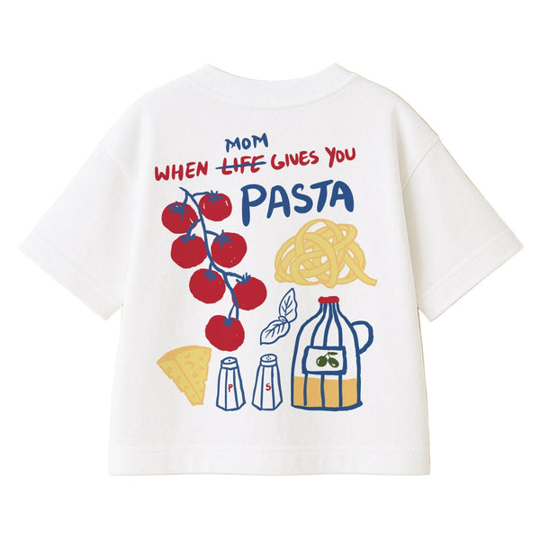 When Mom Gives You Pasta Tee Organic Cotton unisex toddler shirt with funny pasta graphic