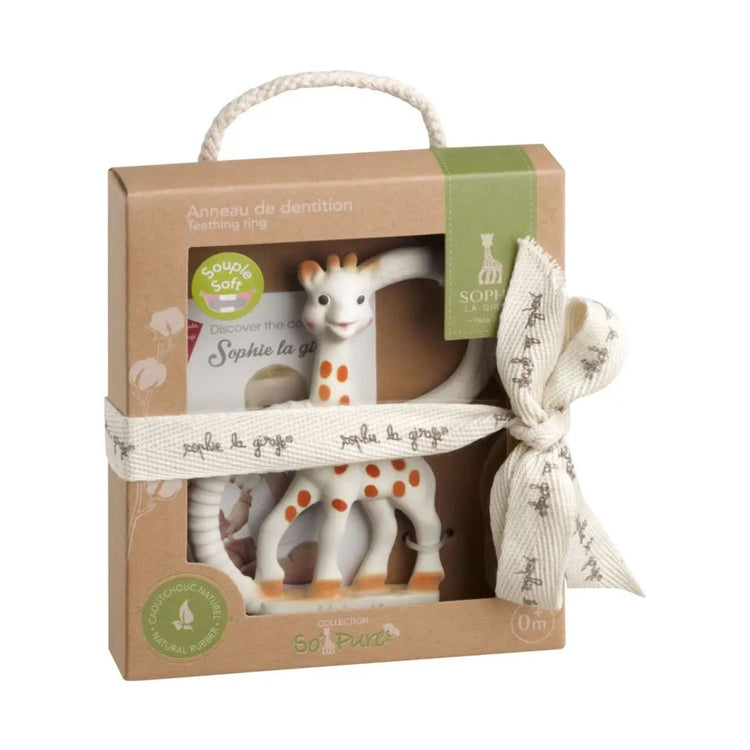 So’Pure Sophie La Girafe Teething Ring designed as a baby teething toy for infants