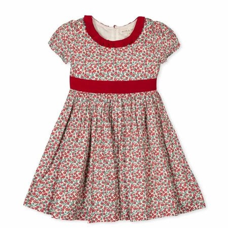 Ruffle Collar Sateen Dress (Organic Cotton)