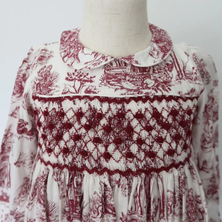 
                    
                      Philomena Smocked Toile de Jouy Dress for toddler girls
                    
                  