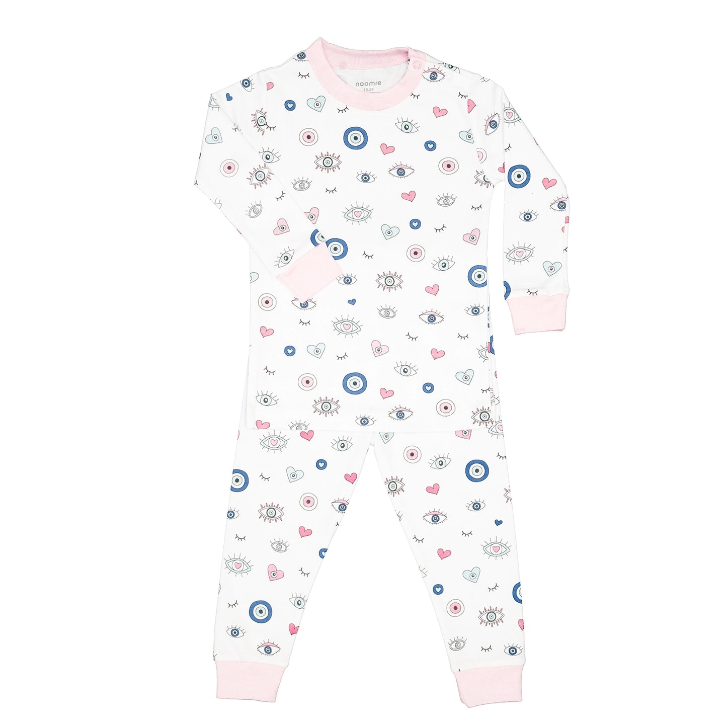 Pink Evil Eye Toddler Pajama Set | Pima Cotton PJ Set