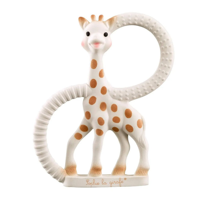 So’Pure Sophie La Girafe Teething Ring shown as a classic infant teether for soothing gums