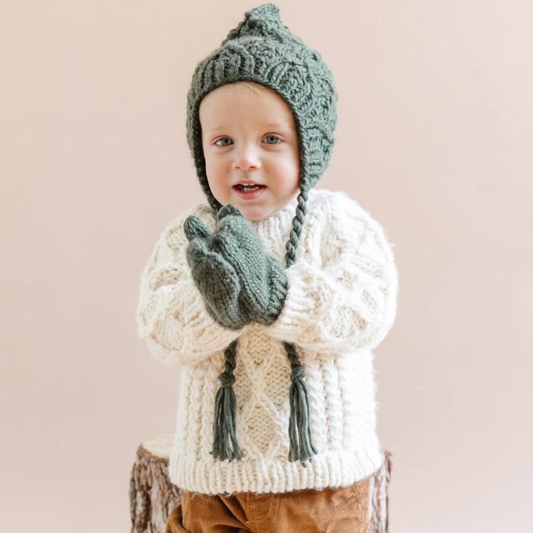 
                    
                      Blueberry Hill Baby Fisherman Knit Sweater - Cream breathable soft cotton baby knitwear
                    
                  