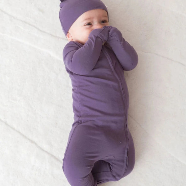 Jersey Knit Footie in Elderberry (Organic Cotton)