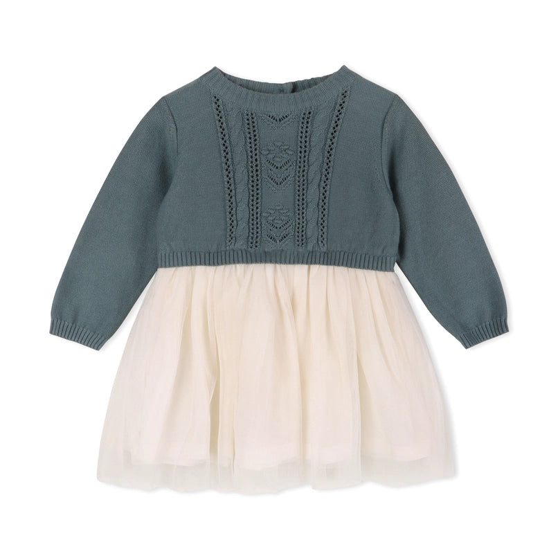 The Amanda Sweater Dress | Teal Blue
