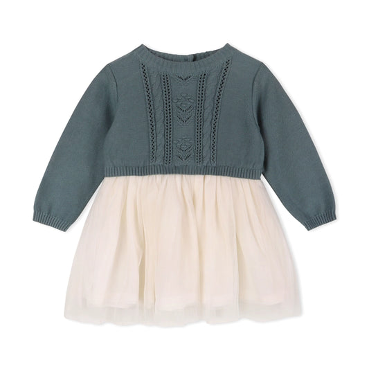 The Amanda Sweater Dress | Teal Blue