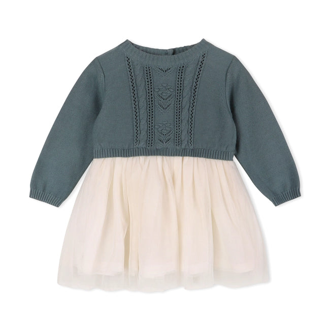 Cable Floral Sweater Knit Top & Tutu Baby Dress | Olive Sprout Kids