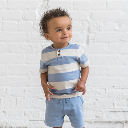 the chris striped organic cotton toddler set – Olive Sprout Kids

