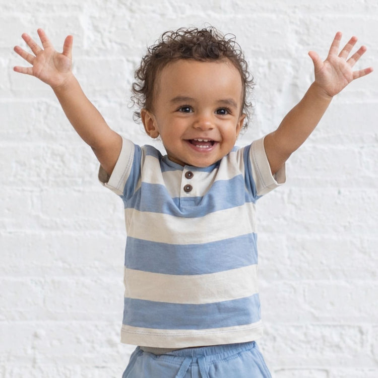 Reef Short Sleeve Henley (Organic Cotton)  toddler boy 