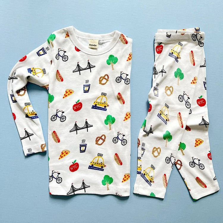 NYC Pajama Set Unisex (Organic Cotton) - Olive Sprout Kids