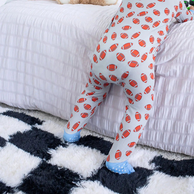 Huddle Up Convertible Coverall shown as a breathable bamboo baby coverall for everyday wear