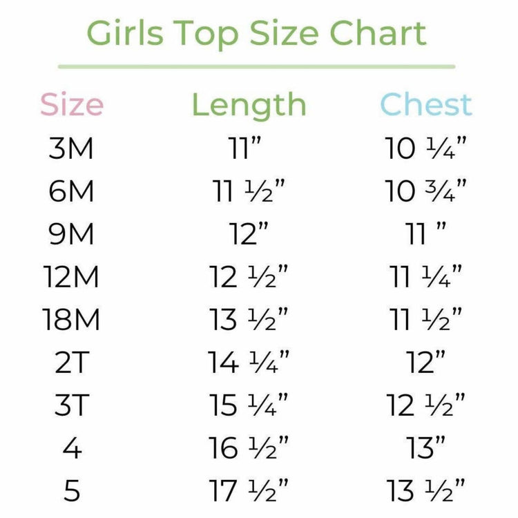 grace size chart girl