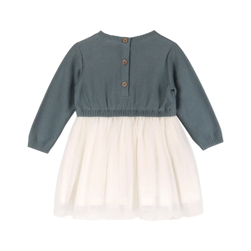 The Amanda Sweater Dress | Teal Blue