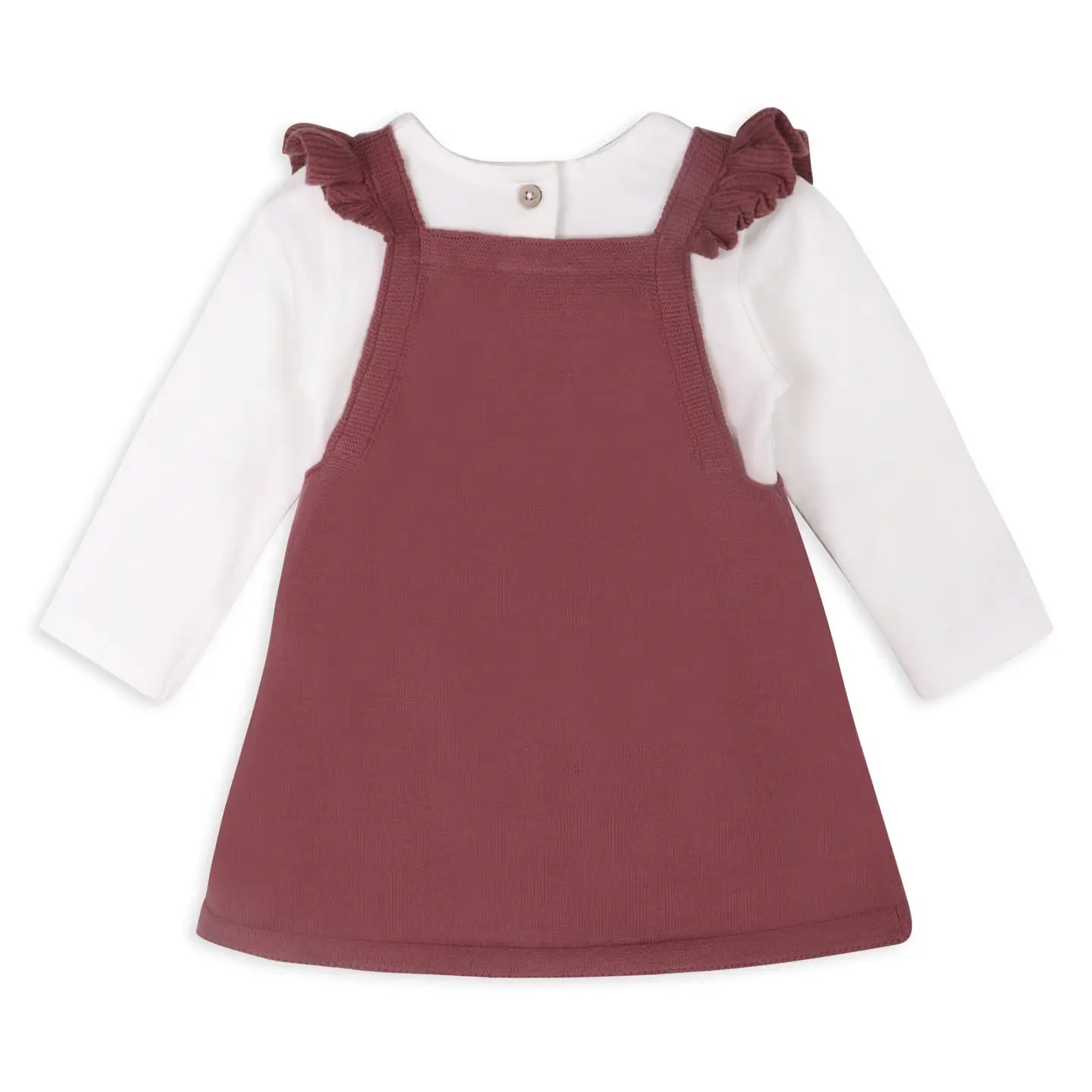 Organic Baby Tunic Dress & Bodysuit – Giraffe Elephant Print Berry | Olive Sprout Kids