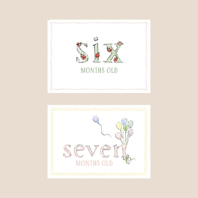 Zoo Animal Baby Monthly Milestone Cards