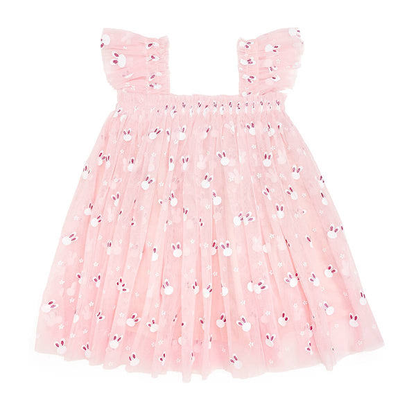 Sweet Wink Little Bunny Easter Tulle Dress scratch-free spring outfit for girls.