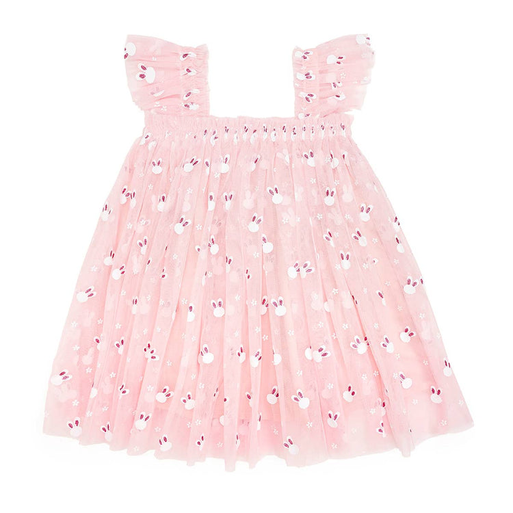 Sweet Wink Little Bunny Easter Tulle Dress scratch-free spring outfit for girls.