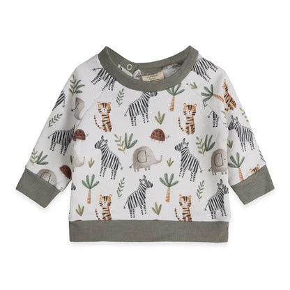 Savannah Safari Baby Pullover & Pants Set– Off-White