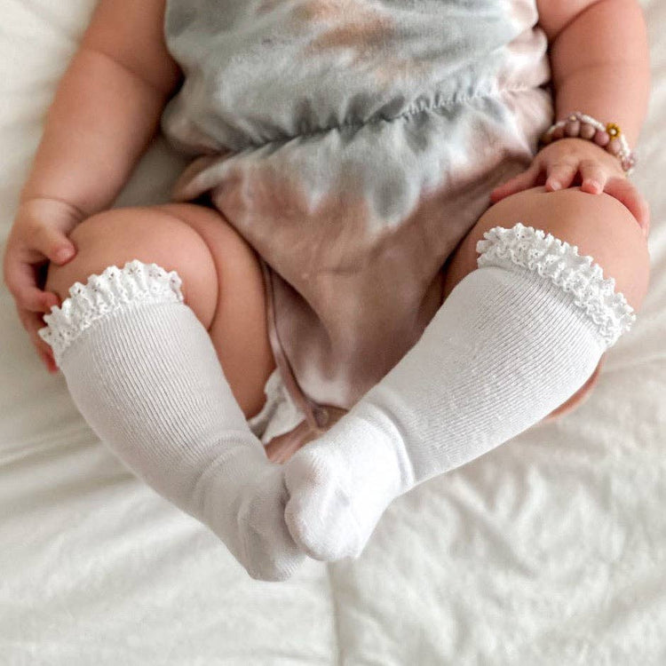 
                    
                      Baby & Toddler Lace Top Knee High Socks - White lace girls
                    
                  