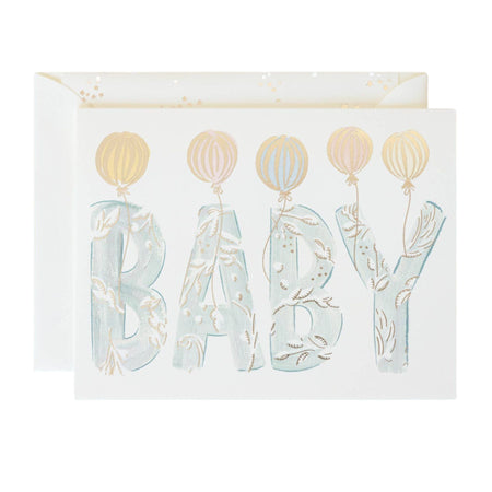 Baby Balloon Letters New Baby Card | Olive Sprout Kids