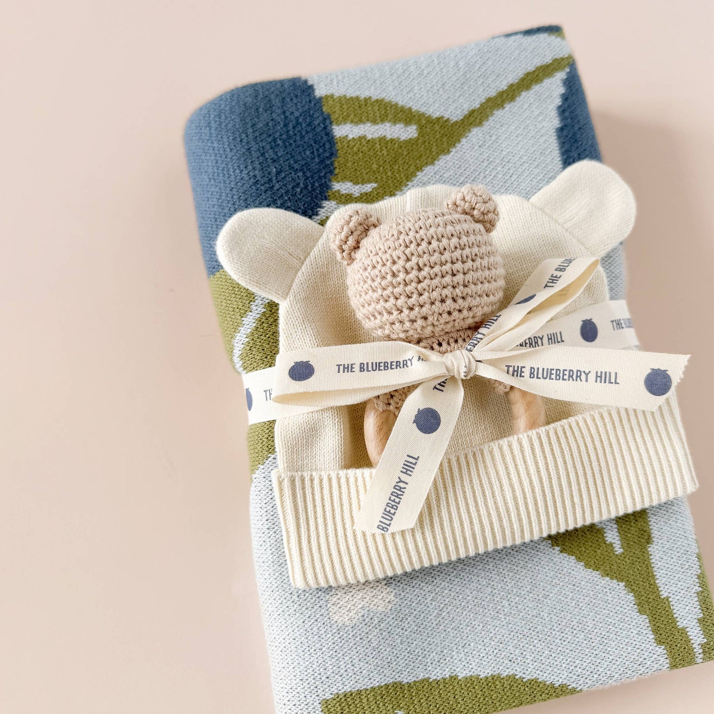 Blueberry Blanket Hat Teether Gift Set | Organic Baby
