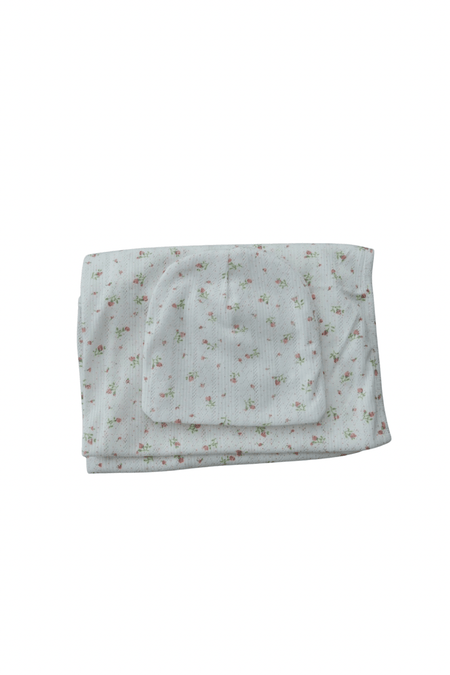 Eyelet Floral Baby Blanket & Hat Set - Olive Sprout Kids