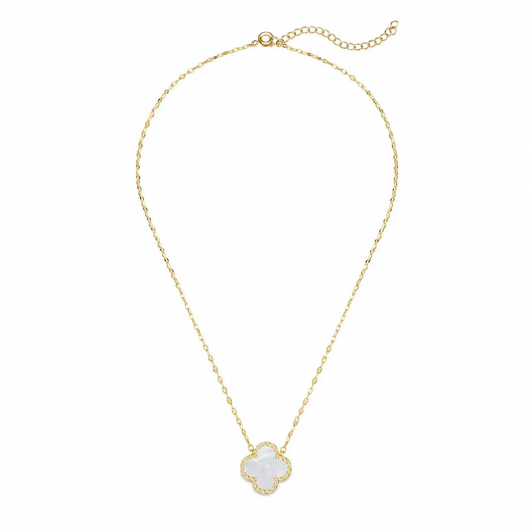 
                    
                      Four Leaf Clover Necklace for Girls | Pink or Pearl
                    
                  