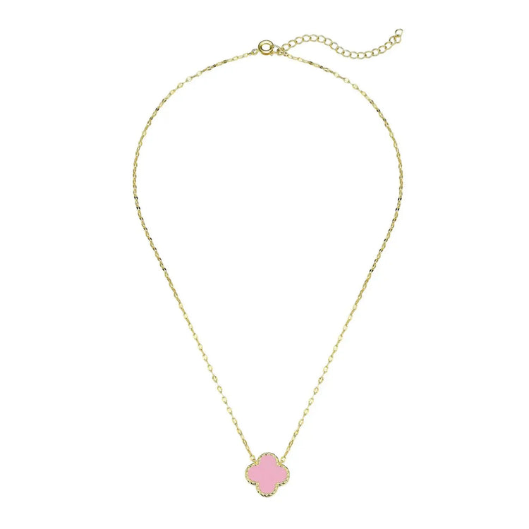 
                    
                      Four Leaf Clover Necklace for Girls | Pink or Pearl
                    
                  
