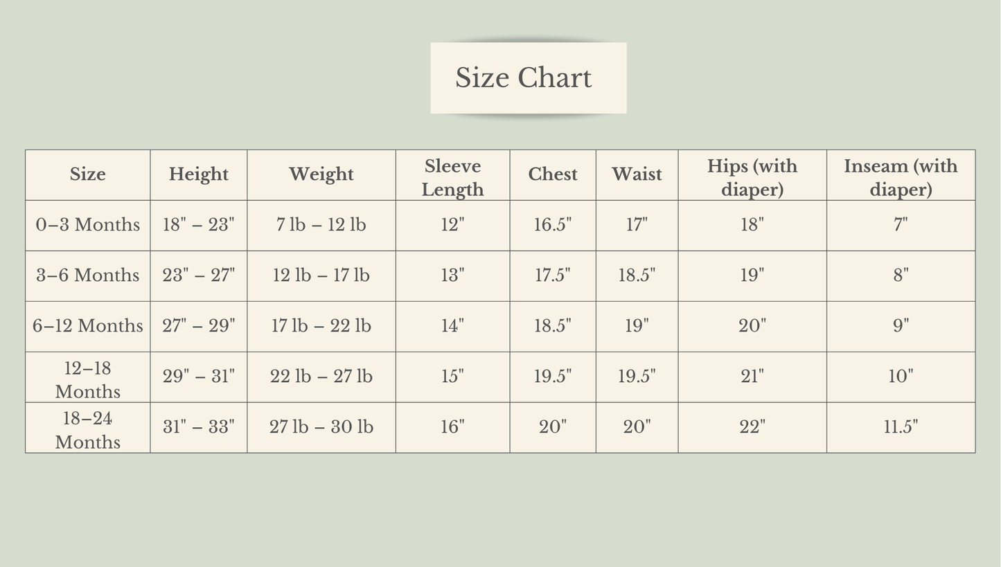 Hope and henry toddler size chart pants, tops, dresses