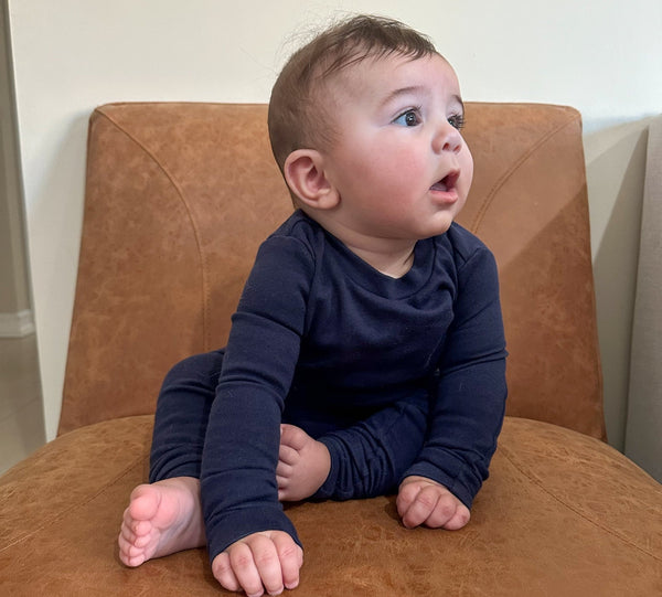 Organic Cotton Ribbed Lounge Set - Olive Sprout Kids