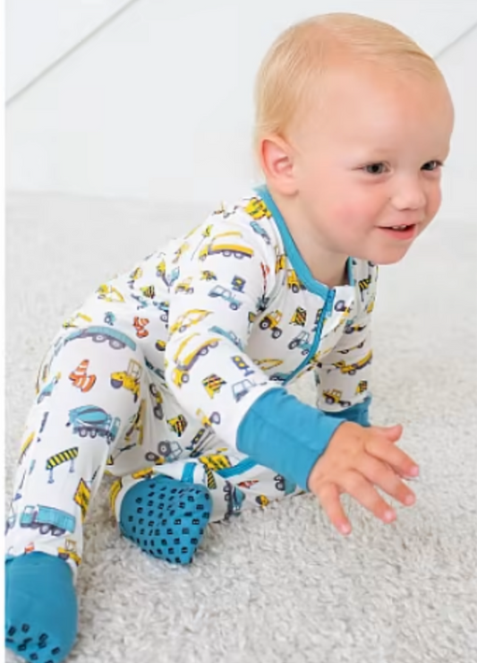 Construction Baby Boy Coveralls & Pajamas | Builder Boys Outfits