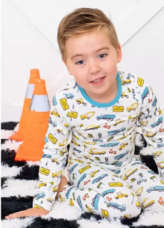 Construction Pajama set Toddler Boys 2T-10Y | Big Brother Builder PJs