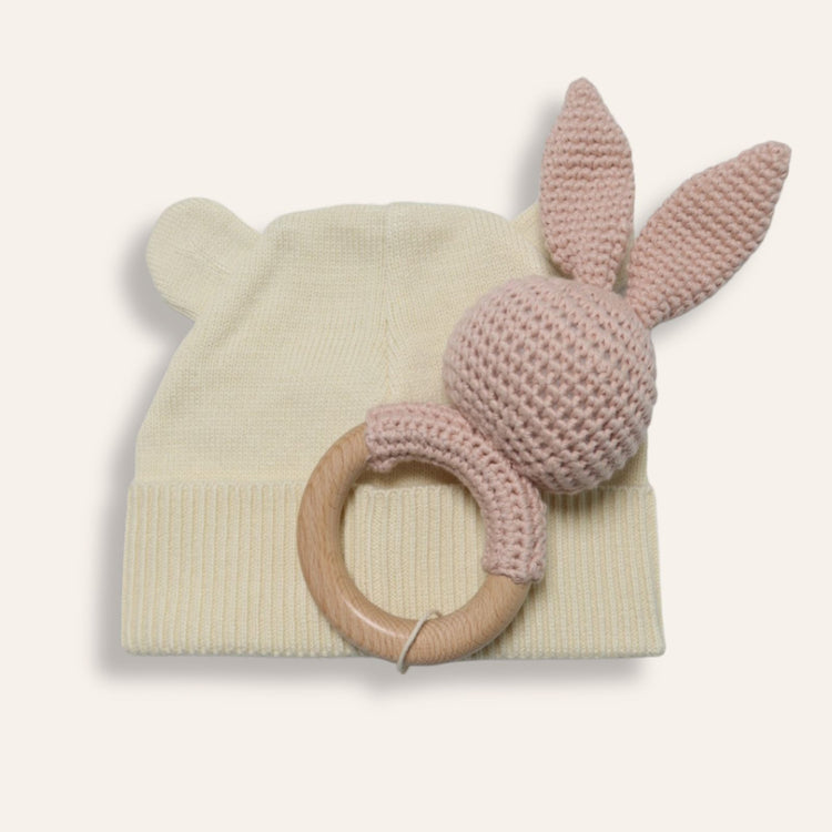 
                    
                      Pastel Floral Baby Blanket Hat Teether Gift Set (Organic Cotton)
                    
                  