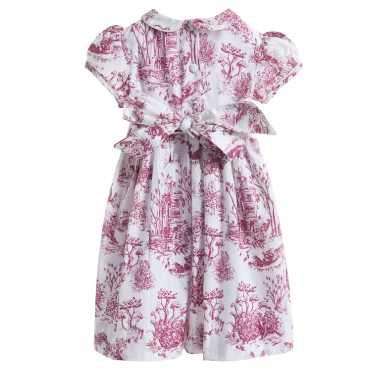 Philomena Smocked Toile de Jouy Dress for toddler girls