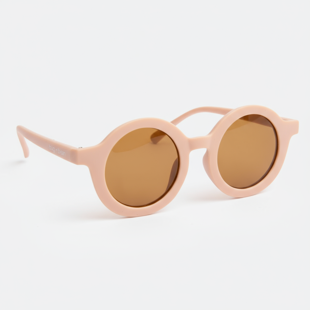 Recycled Plastic Pink Sunglasses for Kids – eco-friendly baby sunglasses by Olive Sprout Kids.