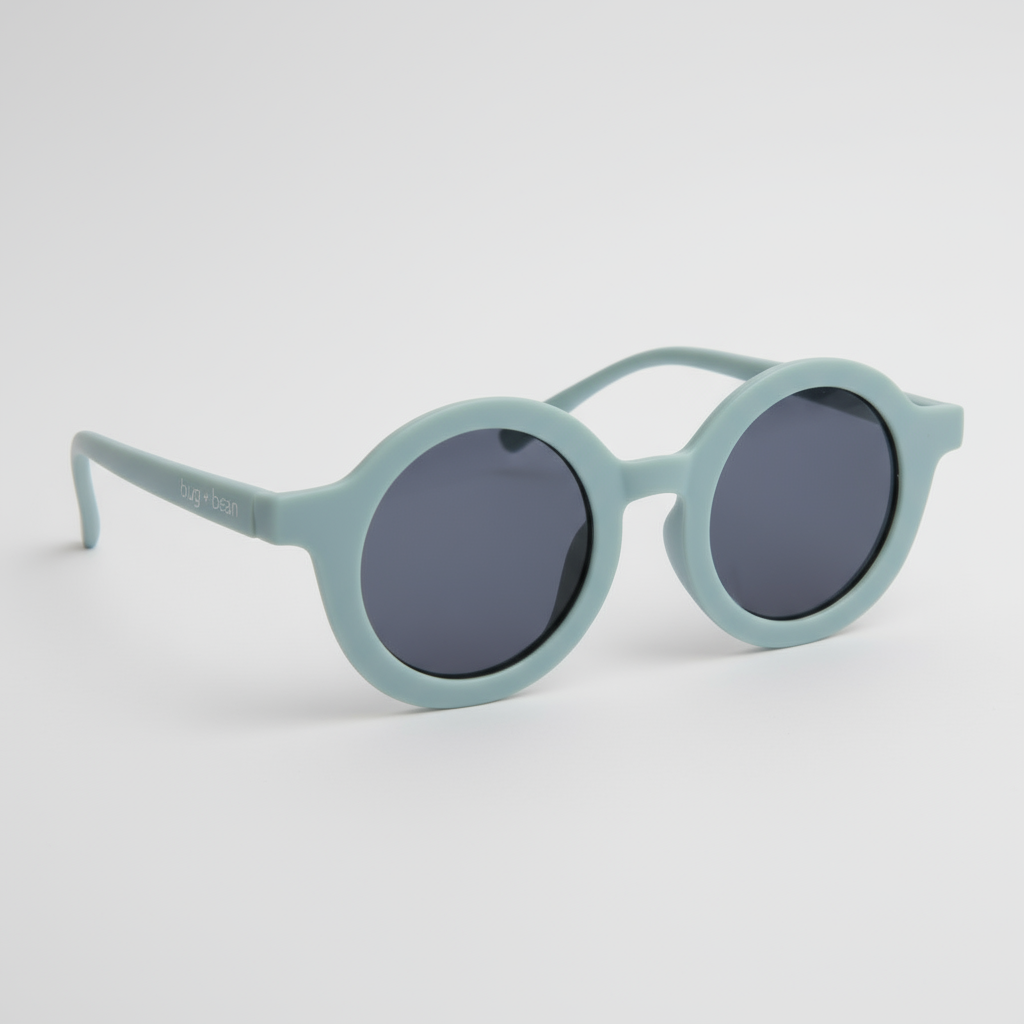Recycled plastic blue sunglasses  – eco-friendly baby sunglasses by Olive Sprout Kids.