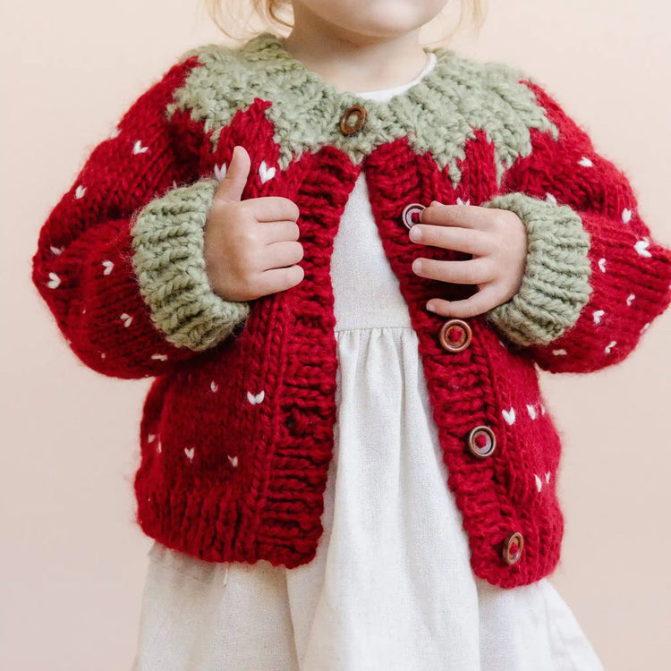 
                    
                      blueberry hill Strawberry Cardigan Red Baby Spring Fall Fruit Sweater
                    
                  