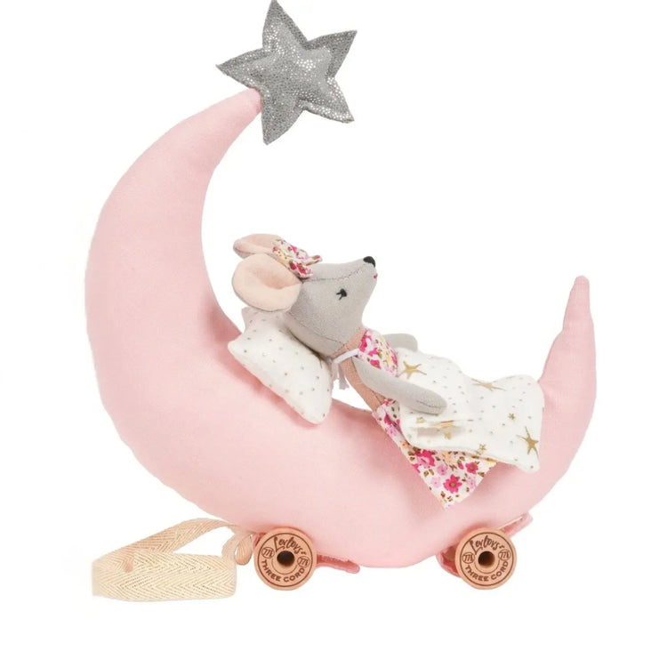 Sweet Dreams Mouse in the Moon Cotton Plush | LEVLOVS