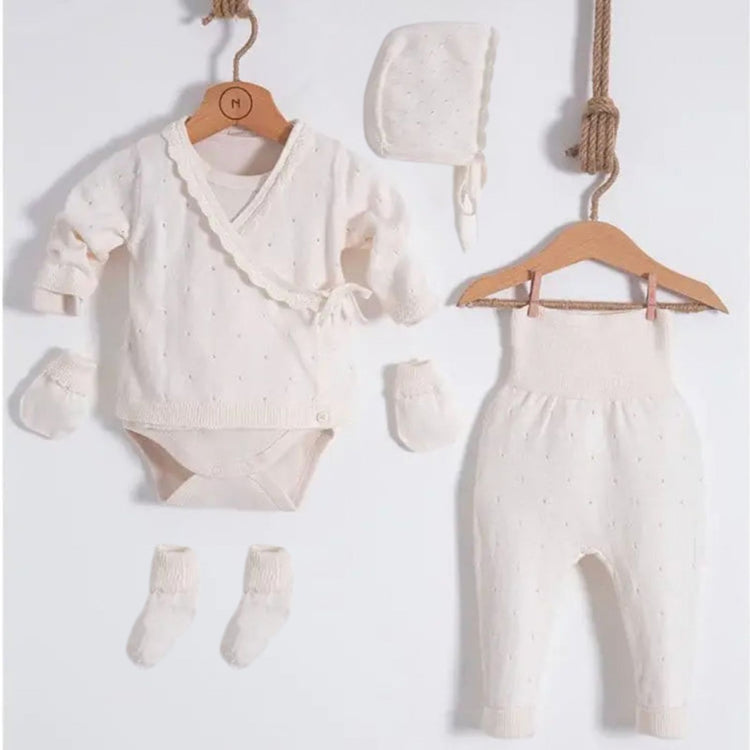 Kimono-Style Baby Knit Gift Set (6 Piece) Organic Cotton