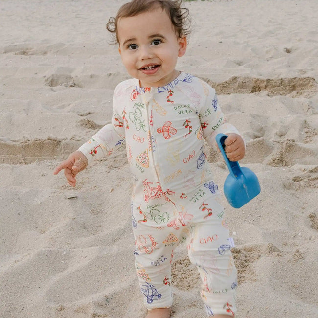 Amore Bamboo Zip Pajamas. Bamboo viscose baby sleeper