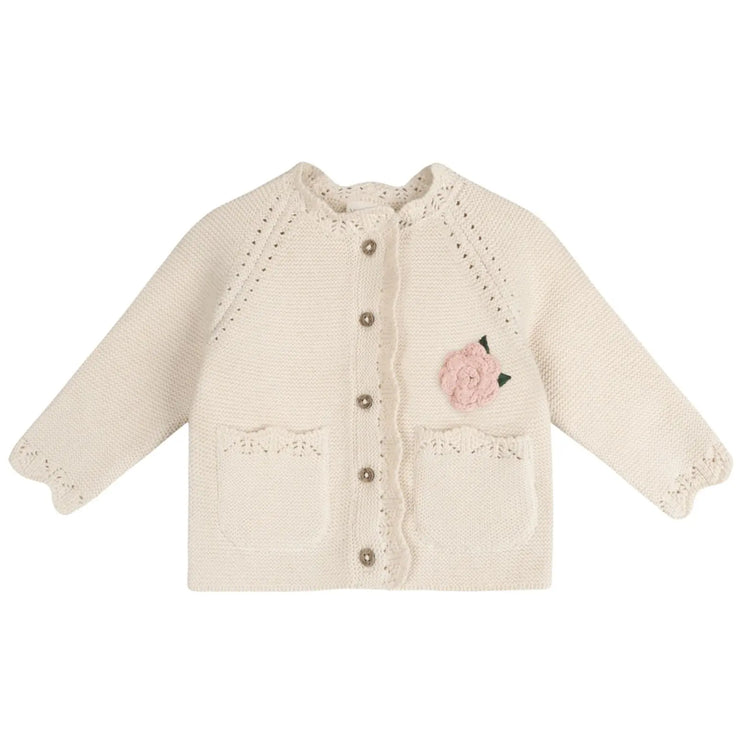 Viverano Anna Organic Cotton Baby Cardigan | Olive Sprout Kids