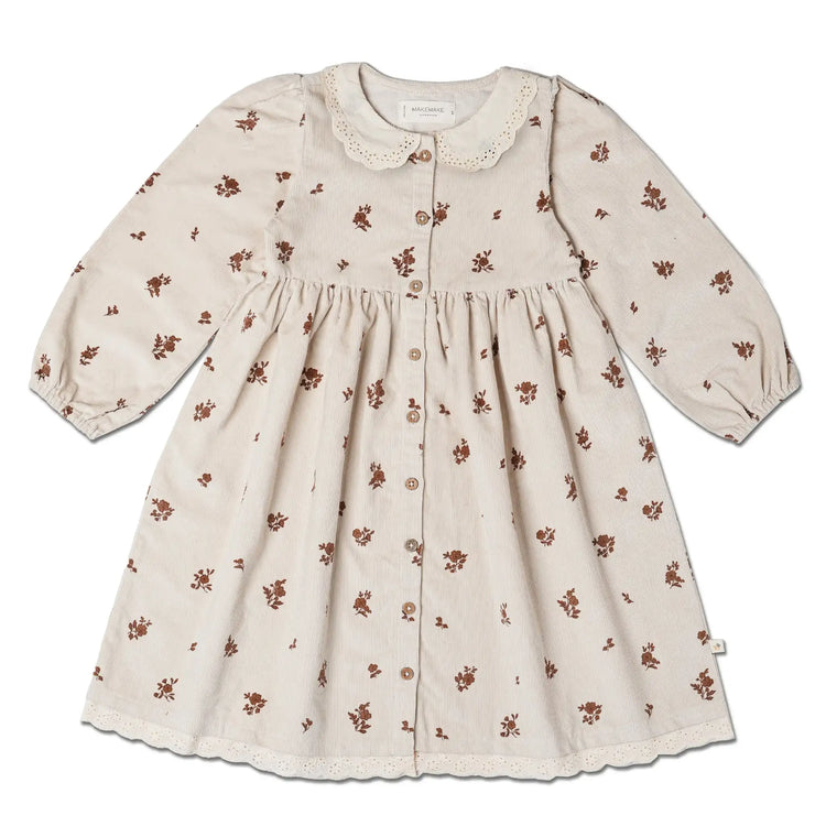 Corduroy Collared Button Dress (Organic Cotton) girls