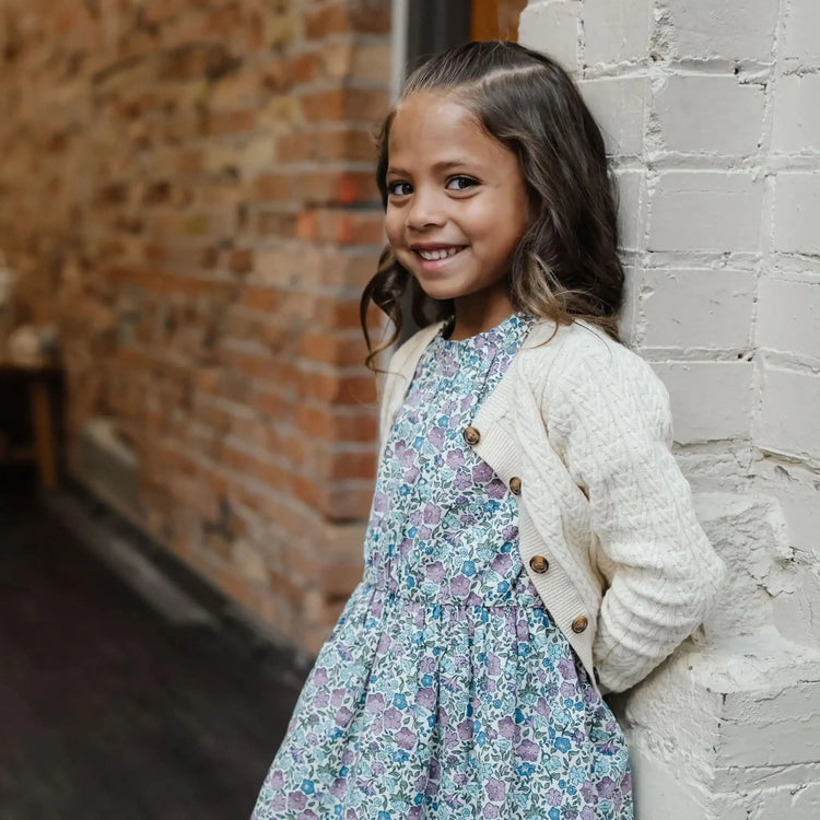 Organic Baby Cable Cardigan– Baby made from organic cotton knit for baby girls