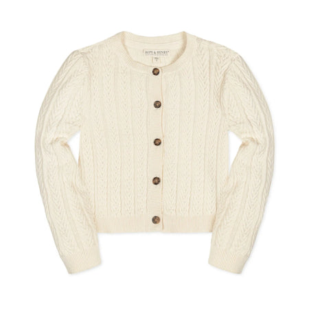 Organic Baby Cable Cardigan Baby featuring chevron cable knit texture for baby boys